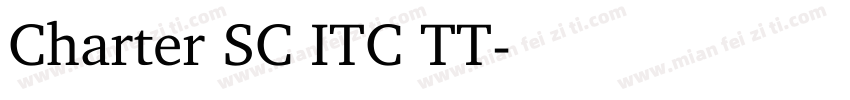 Charter SC ITC TT字体转换